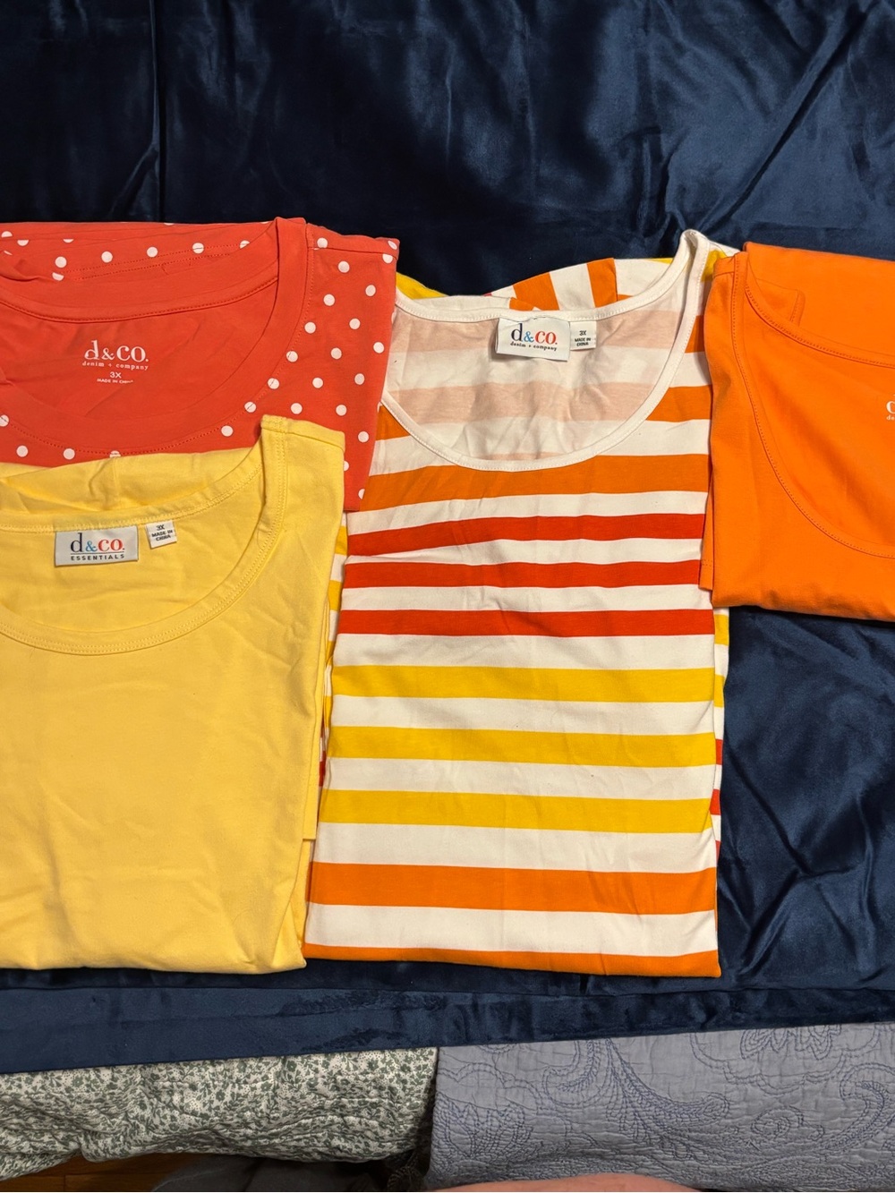🛍️ Lot of 4 Denim & Co. Women’s Plus Size Tops – Size 3X!